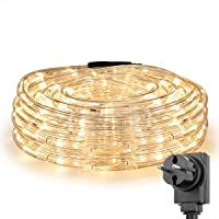 LE Manguera de Luces Exterior 10m 240 LED- Cadena de luces Blanco cálido con Enchufe- Resistente al Agua para Exterior…